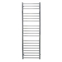 Polished stainless steel heated towel rail 1190 x 500
